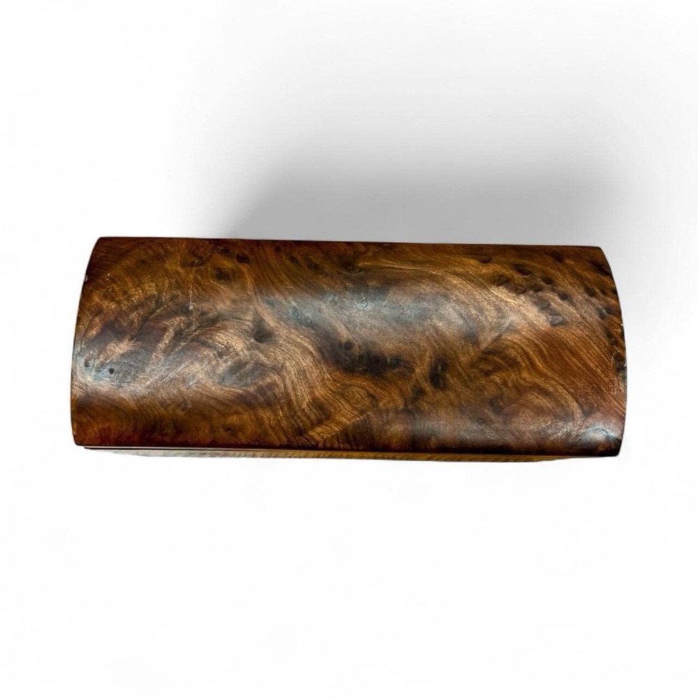 Michael Elkan Redwood Burl Wood Box Studio Art Signed Oregon Jewelry Keepsake - Picture 9 of 11